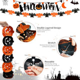 Halloween Party Decoration Set Reusable Indoor Kit with Banner Trick or Treat Sign Swirls