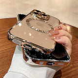 Magnetic Case For Iphone 16 Pro Max 6.9" Compatible With Magsafe, Military-Grade Protection, With Camera Protector, Clear Scratch-Resistant Back Cover For Iphone 16 Pro Max - Gold