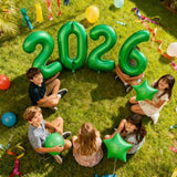 40in Dark Green 2026 Number Balloons Large New Year Party Decor