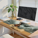 Horse Gaming Mouse Pad, 31.5"×11.8" Extended Desktop Mouse Pads For Keyboard Laptop Computer, Large Desk Mat With Stitched Edges For Work Office Desk Decor (Running Horse)