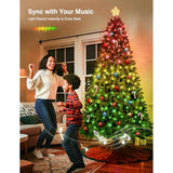 Smart Prelit Christmas Tree - 7.5Ft App Controlled Rgb Pre Lit Christmas Tree Lighted Pre-Lit Artificial Trees- With 400Led 1477 Branch Tips Customize Display Diy Dynamic Lighting Effect