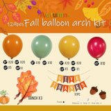 Fall Balloon Garland Arch Kit 129Pcs Burnt Orange Burgundy Sage Green Party Decor