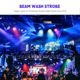 Moving Head Light Beam Wash 12X12W Led Stage Lighting Rgbw 4In1 Professional Dmx 512 Strobe Effect Sound Activated Dj Lights For Dj Night Clubs Disco Ktv Bar Show (1 Pack)