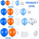 198 Pcs Orange And Blue Balloons Arch Kit 18 12 10 5 Inch Latex Confetti Orange Blue White Balloon Garland War Party Decorations For Target Sign Birthday Party Supplies
