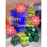 Red Snowflake Balloons 10pcs for Christmas New Year Winter Party Decor