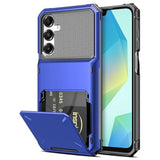 Samsung Galaxy A16 Case Wallet with 5 Credit Card Slots, Blue