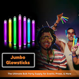 100pcs 6in Blue Glow Sticks with End Caps & Lanyards for Party Favors