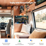 Smart Rv Tv, 22Inch Tvs With Dvd Player Built-In, 12 Volt For Rv Camper 1080P Fhd, Google Smart Free Download Apps, Support Wifi Bluetooth, 2 Hdmi & 2 Usb, Ac/Dc Powered, Frameless Design