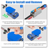 2Packs Power Wheels Adapter For Kobalt 24V Max Battery With Fuse, Power Connector For Rc Car, 14 Gauge Robotics, Rc Truck, Diy Use, Work For Kb624-03 Kb524-03 Kb424-03 Kb224-03 Battery