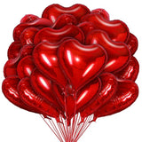 50 Pcs Red Valentine'S Day Balloons Heart Foil Balloon Valentine'S Day Decorations 18 Inch Valentines Balloon Love Balloons Party Decorations For Wedding Engagement Baby Shower Birthday Holiday Decor