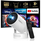 Mini Projector with Wifi and Bluetooth, 1080P Portable Projector with 5W Speaker, Auto Vertical Keystone&180 Rotatable, 200Ansi Moive Proyector for