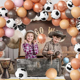68pcs Cowgirl Western Balloons - Pink Coffee Rose Gold Cow Print Party Decor