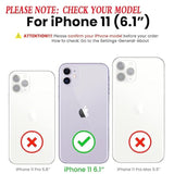 Durable 3-Layer Shockproof Phone Case for iPhone 11, Aqua Blue and Lime Green, Heavy Duty Protection, Drop Proof, Dust-Proof, Compatible with Apple iPhone 11 6.1"