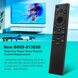 Bn59-01385A Solar Voice Remote Replacement For Samsung Frame Tv Remote With Bluetooth Rechargeable Solar Cell, Compatible With Samsung 2021-2022 Neo Led Smart 4K Ultra Hd Tv, 4 Shortcut Buttons, Black