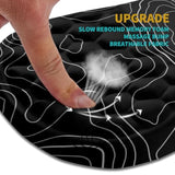 Ergonomic Mouse Pad Wrist Support, Wrist Rest Mousepad For Carpal Tunnel Pain Relief With Integrated Memory Foam Slope Massage Bulge (11.8X7.9 Inch,Topographic Contour)