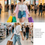 Cell Phone Lanyard 2 Pack-2×Adjustable Crossbody Strap,2×Letter Patches,Universal Neck Strap Compatible with Most Smartphones and Wallets Keys Travel