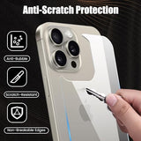 Screen Protector For Iphone 15 Pro Max, Tempered Glass Screen Protector Including Front And Back Protectors, Camera Protector, 3-In-1 Protection (6.7 Inch)
