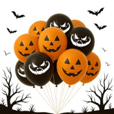 Halloween Balloon Set Black Orange Ghost Confetti Balloons for Spooky Horror Party Decor