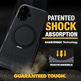 DEWALT 360° Rotatable Magnetic Ring for iPhone 16 Pro Max Case, Heavy Duty Drop Protection Fit for MagSafe w/Stand & Ring Holder, Shockproof Nanobubbles for iPhone 16 Pro Max Phone Case Ostand, Black