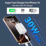 Iphone 17 16 15 Pro Max Charger Fast Charging, 30W Usb C Charger Type C Chargers Fast Charging Block With 6.6 Ft&10 Ft Long Cable Cord For Iphone 17 Pro Max/17 Pro/17/Air/16 Pro Max/16Pro/16/15/Promax