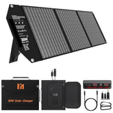 30W Portable Solar Charger, Foldable Solar Panel Charger With 18V Mc4 Port, Dc(12V) / 2*Usb-A(Qc3.0) / Usb-C(Pd18W) For Phone Generator Camping Travel
