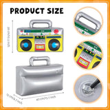 Inflatable Phone And Inflatable Radio Boombox,80S 90S Party Decorations,Hip Hop Party Decoration,Music Themed Party Decorations,Rappers B-Boys Costume Accessory For Disco Retro Theme Party Decorations