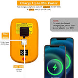65W Usb Battery Adapter For Dewalt 20V 60V Battery, Fast Charger With Type-C And Usb Ports, Lcd Display