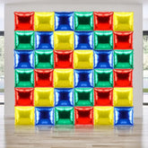 36 Pcs Brothers Birthday Decorations Balloons Brick Square Foil Balloons Wall Backdrop Arch Kit Double Sided Metallic For Cartoon Video Game Party Supplies(Red Green Blue Yellow)