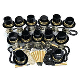 New Year 2026 Party Supplies 250pcs Black Gold Hats Beads Noisemakers