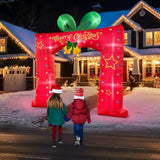 10 Ft Christmas Inflatable Outdoor Decoration, Giant Red Present Box Christmas Archway Inflatable, Christmas Blow Ups Bu