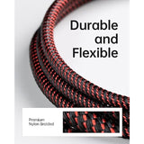 Iphone 6Ft Charger Cable 3 Pack MFi Certified Nylon Fast Charging Red