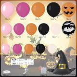 196Pcs Halloween Balloon Arch Kit with Ghost Spider Foil Balloons Party Decor