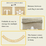 Let It Snow Banner Christmas Decorations For Home Mantle Fireplace Snowflake Bunting Garland For Winter Wonderland Decorations Ready To Hang Holiday Decor Burlap Bunting Wall Decor