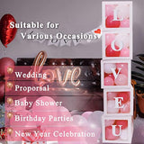 Clear Balloon Boxes with Letters: Custom Party Decorations - 5PCS