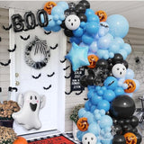 152Pcs Halloween Balloon Garland Arch Kit with Boo Ghost Foil Balloons Decor