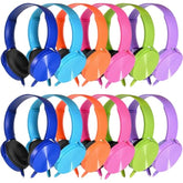 12 Pack Class Set Classroom School Headphones For Kids Multi Colored Stereo Ov
