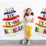 2Pcs Happy Birthday Balloon Big 41" Foil Inflated Mylar Balloons For Birthday Party Supplies Baby Shower Decorations