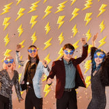 8pcs Lightning Bolt Hanging Décor – Gold Weather Theme Party Supplies