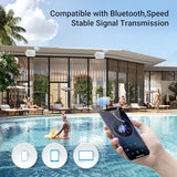 4 Inch 200 Watt Outdoor Indoor Bluetooth Speakers, Wall Mount Waterproof Wired for Patio, Deck, Yard, Garage (White)