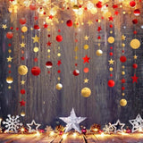 Gold Maroon Party Decorations Red Circle Dots Garland Burgundy Twinkle