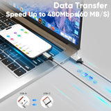 Usb A To C Cable 6Ft 2-Pack, 15W Charging & 480Mbps Data Transfer, Usb-A To Usb-C Braided Cord For Carplay, Iphone 16/15, Ipad Pro 12.9/11, Air 5Th/4Th Gen, Ipad Mini 6Th And More