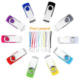 Usb Flash Drive 8Gb (10 Pcs) Usb 2.0 Swivel Memory Stick Thumb Drive Pen Drives Jump Drive For Data Storage, File Sharing(10 Pack,Multi-Color) (8Gb)