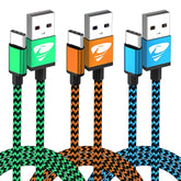 Usb A To Type C Charger Cable 10Ft 3Pack, Long Usb C Fast Charging Cord Braide