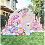 Princess Balloon Arch Kit: Pastel Blue, Pink, Purple & Gold with Castle Foil