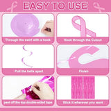 Breast Cancer Awareness Decorations Pink Ribbon Foil Fringe Curtains