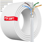 328 Ft/100M Ethernet Network Bulk Cable | Ftp 23Awg Shielded Gigabit Anti-Jamm