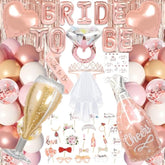 116pcs Bachelorette Party Kit with Sash, Veil, Crown, Props & Wedding Decor