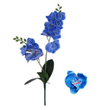 50 Pcs Orchid Petals Artificial Decorations Orchids Heads Flowers Faux Silk Phalaenopsis Butterfly Flower Heads For Handmade Diy Home Wedding Party Decoration (Blue)