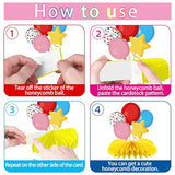 9 Pieces Happy Birthday Decorations Set,3D Table Toppers Double Sided Stand Cards ,Colorful Birthday Themed Honeycomb Centerpiece. (birthday)