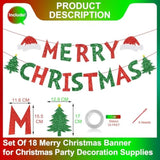 Glitter Merry Christmas Banner Merry Christmas Letter Sign Merry Xmas Banner For Christmas Party Decorations